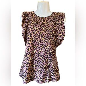 NWOT Loft Flutter Sleeve Blouse